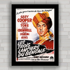 Quadro decorativo vintage , com cartaz de filme antigo Gary Cooper .
