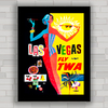 Quadro decorativo companhia aérea antiga TWA Las Vegas .