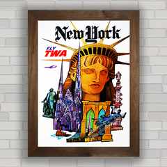 Quadro decorativo propaganda anúncio de Nova Iorque , estátua liberdade .