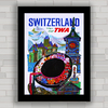 Quadro decorativo para agência de viagens e turismo Suiça .