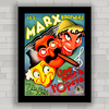 Quadro com cartaz pôster do filme Uma Noite na Ópera , irmãos Marx .