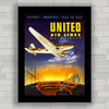 Quadro decorativo companhia aérea United Airlines .