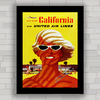 Quadro decorativo propaganda de turismo na Califórnia .