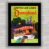 Quadro decorativo propaganda da Disneylândia Disney .