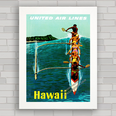 Quadro decorativo para agência de viagens e turismo Hawaii .