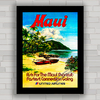Quadro decorativo para agência de viagens e turismo Mauí e Hawaii .