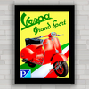 Quadro decorativo sccooter Lambretta Vespa .