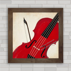 Quadro decorativo com imagem pôster de violino .