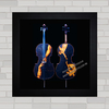 Quadro decorativo com imagem pôster de violoncelo .