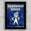 Quadro decorativo propaganda anúncio carro VW Fusca .