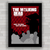Quadro decorativo com imagem pôster da série de TV Walking Dead .