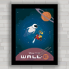 Quadro decorativo com imagem pôster do filme infantil animação Wall-e .