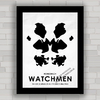 Quadro com cartaz pôster do filme Watchmen .