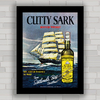 Quadro decorativo propaganda anúncio antigo Cutty Sark uísque .