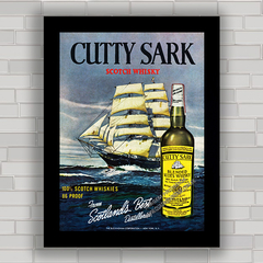 Quadro decorativo propaganda anúncio antigo Cutty Sark uísque .