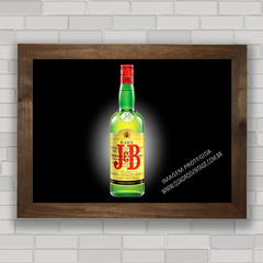 Quadro decorativo para bar ou churrasqueira , com pôster whisky JB .