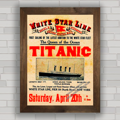 Quadro decorativo navio Titanic White Star