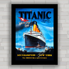 Quadro decorativo navio antigo Titanic