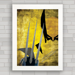 Quadro com cartaz pôster do filme Wolverine .