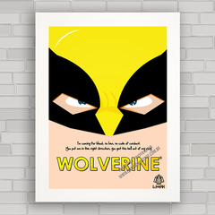 Quadro com cartaz pôster do filme Wolverine .