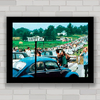 Quadro decorativo com foto do festival de música de Woodstock .