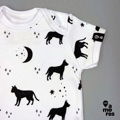 Body Manga Curta Pet Lover - Dois Amores Baby & Pet