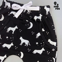 Calça Saruel Pet Lover Preta - Dois Amores Baby & Pet