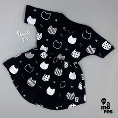 Vestido Mullet Cat Head - Dois Amores Baby & Pet