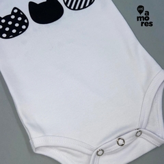 Body Manga Curta Cat Head Localizado - comprar online