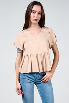 29685 LKT REMERA SALINA LINO C/VOLADOS (29685) - comprar online