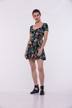 (CH) VESTIDO CON MOÑO Y SMOCK (26837) en internet