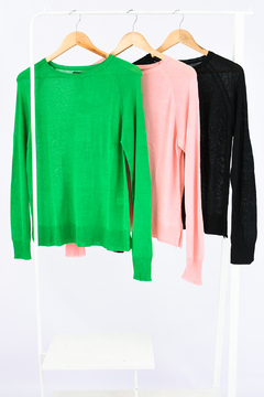 (CHI) SWEATER BASICO C/ ESCOTE (26583) - tienda online