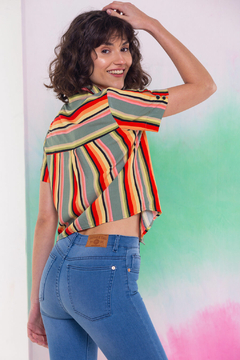 SV1 CAMISA CORTA RAYAS (27594) - Tabatha Jeans Mayorista