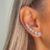 Ear Cuff Ródio Branco Cravejado - comprar online