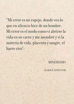 Amor / Mineirinho - Clarice Lispector en internet