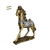 Estátua Cavalo Medieval Enfeite Decorativo Estante Ouro Envelhecido