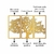 Quadro De Parede Conjunto De Arte Árvore Da Vida 3mm 45x75 Dourado - comprar online