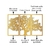 Quadro Enfeite De Parede Conjunto De Arte Árvore Da Vida 3mm Dourada na internet