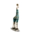 Escultura Girafa Africana Moderna Azul Fosco Adornada De Pedrarias - Decoramente Shop
