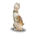 Gata Gatinha Escultura Estátua Decorativa Branco Fosco Com Manto Cravejado De Pedras Luxo na internet