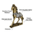 Estátua Cavalo Medieval Enfeite Decorativo Estante Ouro Envelhecido - loja online