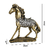 Estátua Cavalo Medieval Enfeite Decorativo Estante Ouro Envelhecido na internet