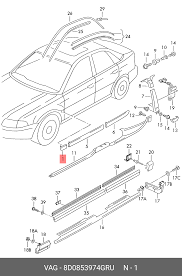 Moldura Puerta Del Der Original - Audi A4 (1995 - 2001) en internet