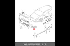 Rejilla Faro Auxiliar Izq - Vw Scirocco 2009 - 2014 en internet