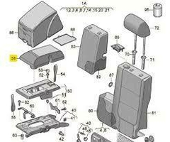 Tapa Apoyabrazos Trasero Original - Vw Tiguan 2008 - 2017 - comprar online