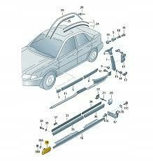 Moldura Puerta - Original Audi A4 Quattro (1998 - 2002) - Repuestos Alta Gama