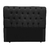 Cabeceira Queen Size Suede Preto 1,60m Estofada Capitone Madrid para cama box