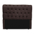 Cabeceira King Size Suede Marrom 193cm Estofada Capitone Madrid para cama box