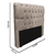 Cabeceira King Size Suede Bege 193cm Estofada Capitone Madrid para cama box - comprar online