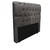 Cabeceira King Size Suede Cinza 193cm Estofada Capitone Madrid para cama box - comprar online